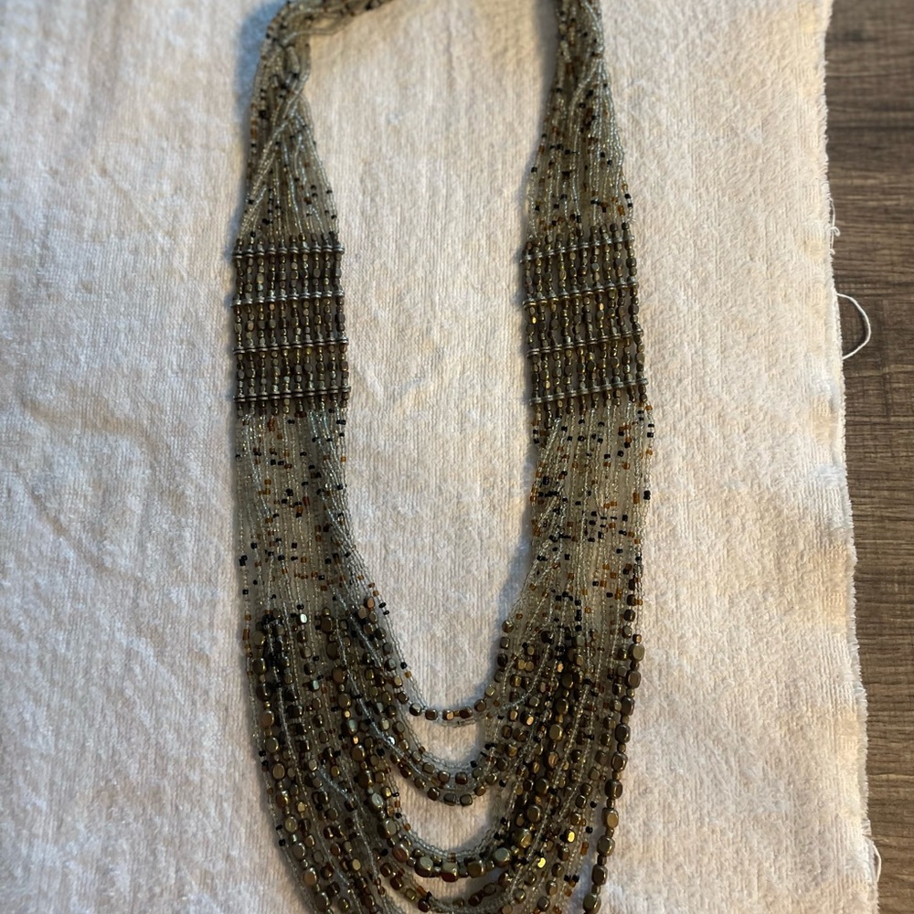 Elegant Multi-Strand Beaded Necklace